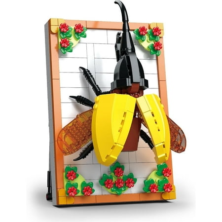 BrixVibe 3D Insect Flowers Building Set with Frame Compatible with Lego Insects Collection Animals for Adults 425pcs