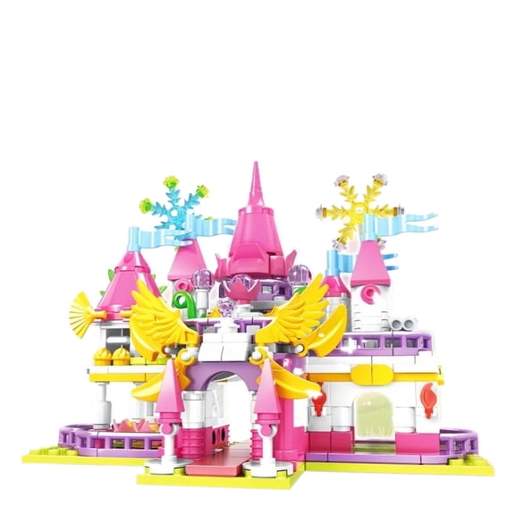 BrixVibe 4 In 1 Castle Building Set Compatible with Lego Architecture Creative Model Toys for Girls Age 8-12 355pcs
