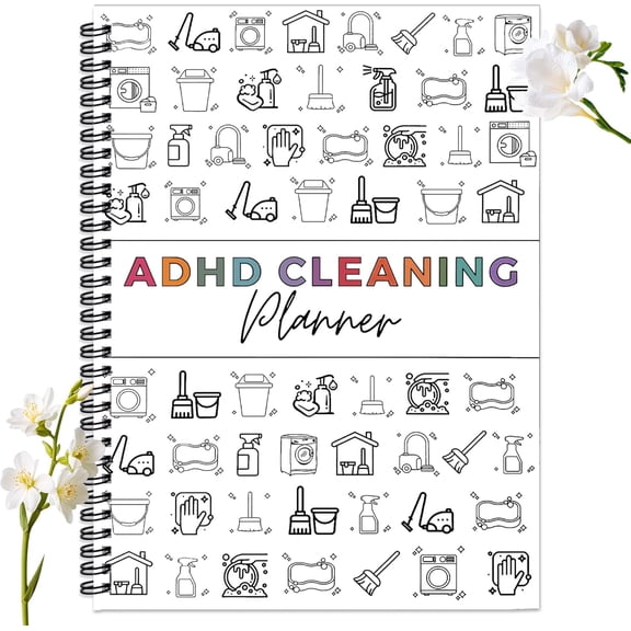 Rubinzhi ADHD Cleaning Planner for Adults Schedule and Checklist Notebook and Organizing Toolkit Daily Calendar 1pcs
