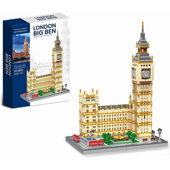 BrixVibe Big Ben Building Set Compatible with Lego Architecture Collectible Model for Teems Adults 3466pcs