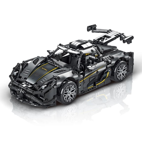 BrixVibe Black Sport Race Car Building Set Compatible with Lego Racing Cars Creative Model for Adults and Teens 1505pcs