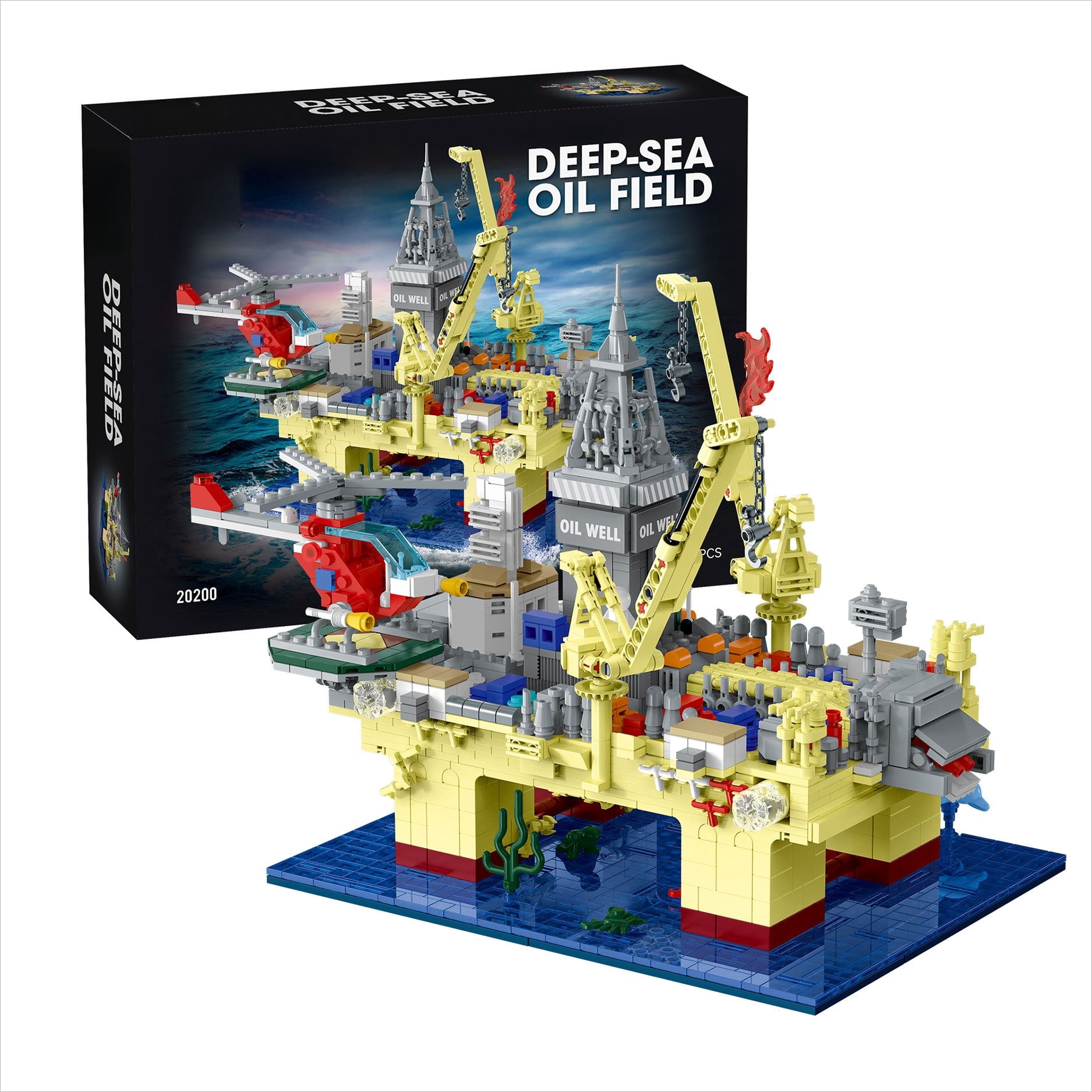 Offshore Rig Lego BrixVibe Deep Sea Oil Rig City Boat with LED Building Set Compatible ...