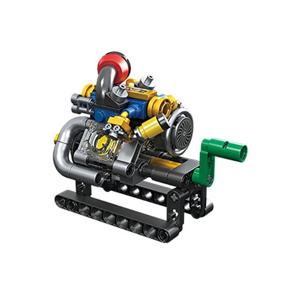 BrixVibe Engine Model Building Set Compatible with Lego Technic Model Twin-cylinder for adults 90 pcs