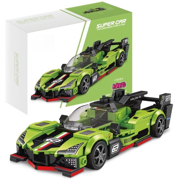BrixVibe Green Racing Car Building Set Compatible with Lego Sports Cars Collectible Model for Adults Teens 302pcs