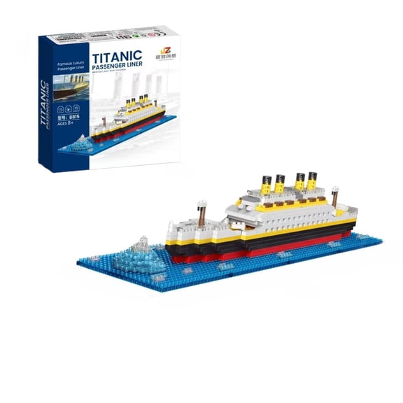 BrixVibe Iceberg Titanic Ship Building Set Compatible with Lego Ship Creative Collectible Model for Teems Adults