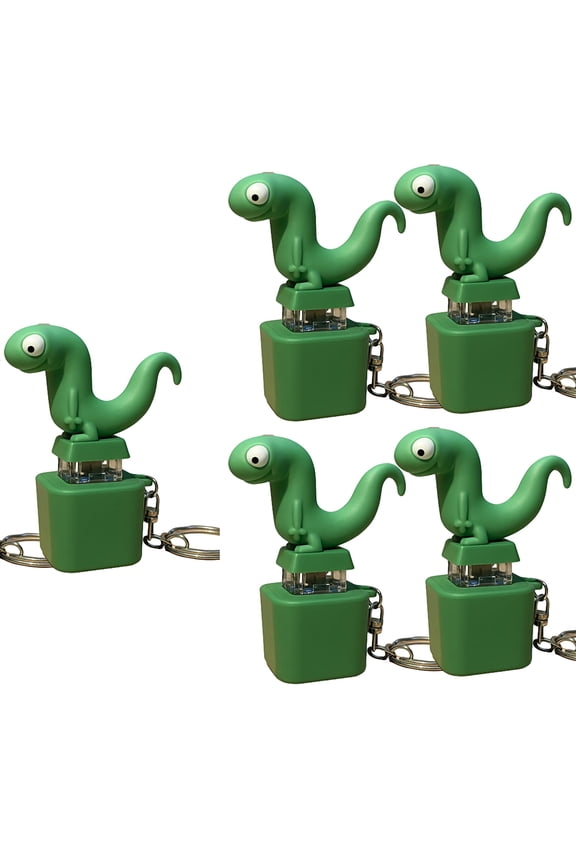 Lizard Keychain Sound Button Stress Relief Toy Fun Rechargeable Animal Sounds & Light for Anxiety 5pcs