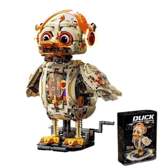 BrixVibe Mechanical Duck Building Set with Light Compatible with Lego Animal Creative Collection Model for Adults 1168pcs