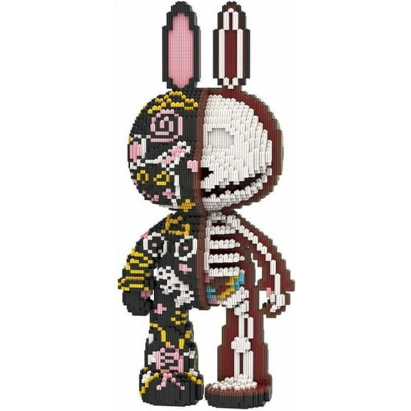 BrixVibe Rabbit Mini Building Blocks Set Skeleton Animals for Adults 14+ for Halloween 7300pcs