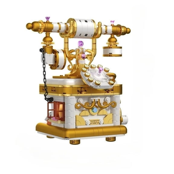 BrixVibe Retro Telephone Building Set Compatible with Lego Phone Collectible Vintage Creative Display Model Decor 552pcs