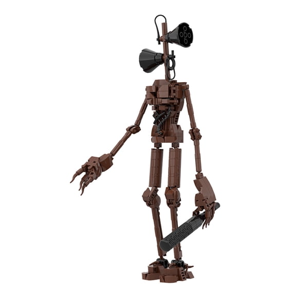 BrixVibe Siren Head Monster Building Set Compatible with Lego Scary Action Figures Urban Horror Legends Models for Boys, Brown 318pcs