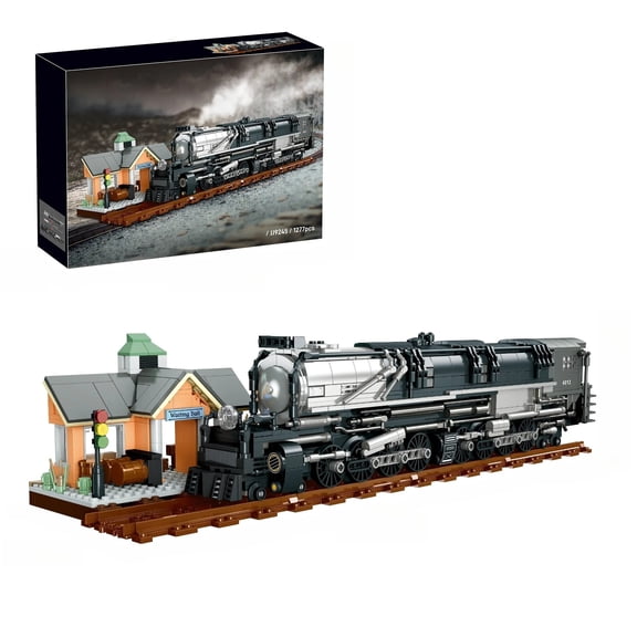 BrixVibe Steam Locomotive Building Set Compatible with Lego Railway Train Creative Educational Model for Adults Boys 1277pcs