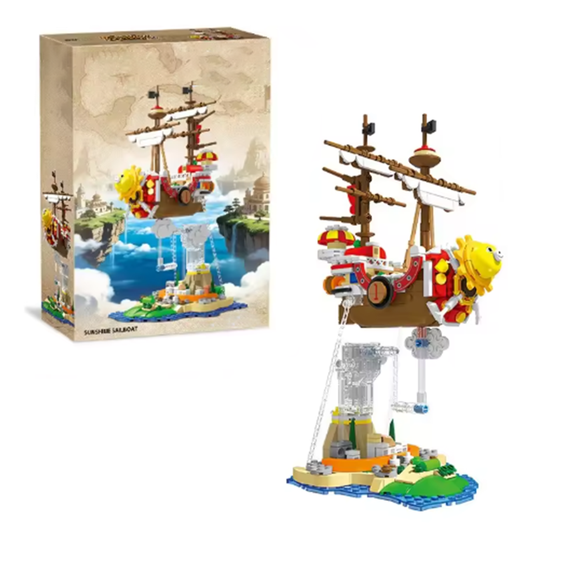 BrixVibe Sunny Sailing Ship Building Sets Compatible With Lego Boat Pirate Ship Balancing Frame Room Decor Building Blocks For Adults Teens