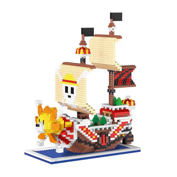 BrixVibe Thousand Sunny Pirate Ship Building Set Compatible with Lego Ship Creative Collectible Model for Teems Adults