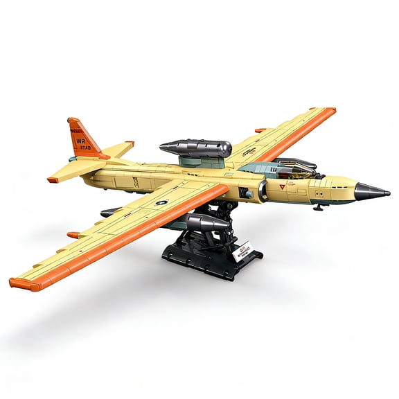 BrixVibe U2 Reconnaissance Aircraft Building Set Compatible with Lego Military Plane Creative Collectible Model for Teens 1363pcs