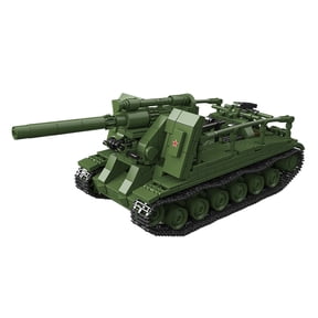 BrixVibe WW2 Self-Propelled Gun Building Set Compatible with Lego Military Tank Collectible Model for Boys Adults 885pcs