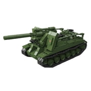 BrixVibe WW2 Self-Propelled Gun Building Set Compatible with Lego Military Tank Collectible Model for Boys Adults 885pcs