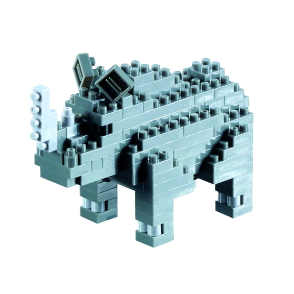 Brixies Brick Model RHINO 3-D Model Brick Building Kit