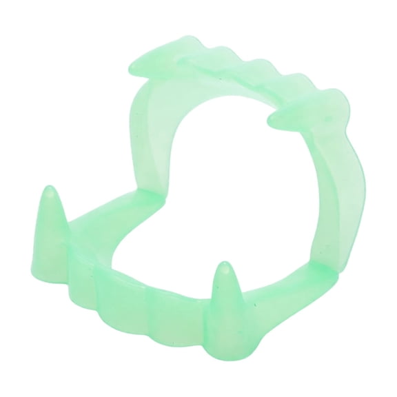 Brixlen Glow‑in‑the‑Dark Retractable Vampire Fangs, Plastic Fake Teeth Prop, Halloween Cosplay Accessory, Funny Costume Teeth for Masquerade Party Role‑Play Decor