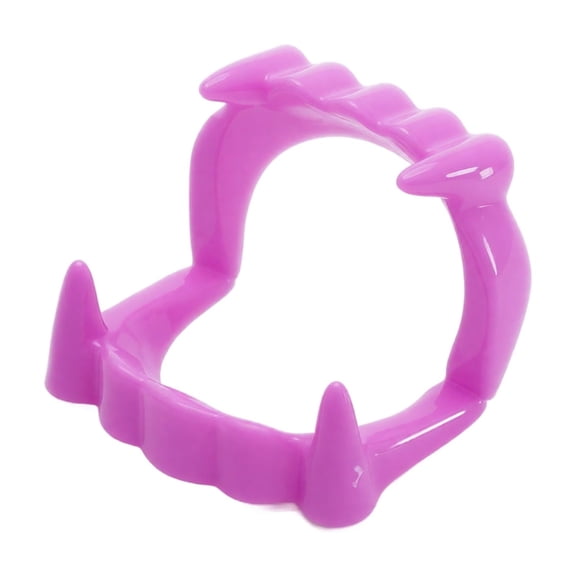 Brixlen Glow‑in‑the‑Dark Retractable Vampire Fangs, Plastic Fake Teeth Prop, Halloween Cosplay Accessory, Funny Costume Teeth for Masquerade Party Role‑Play Decor