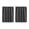 thumbnail image 1 of Brixlen Solid Color Cafe Short Curtain, 39×45 Inch High Density Blackout Window Drape, Rod Pocket Partition Curtain for Kitchen Coffee Bar, 1 of 4