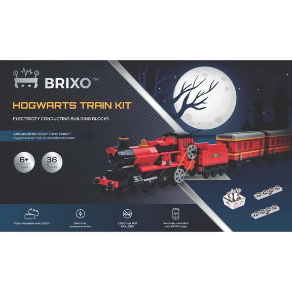 Brixo Conductive Chrome Plated Building Bricks Kit for LegoHogwarts Express model 76423 , Not Including The Set. Bring Life to Your LegoHogwarts Express model 76423.