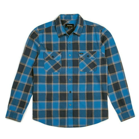 Brixton Bowery Flannel L/S Shirt Blue Navy