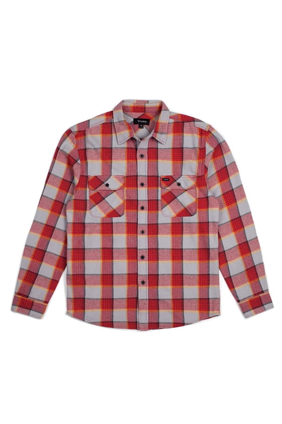 Bowery Flannel L/S Shirt Red Grey