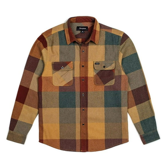 Brixton Bowery Flannel L/S Shirt Rust Copper