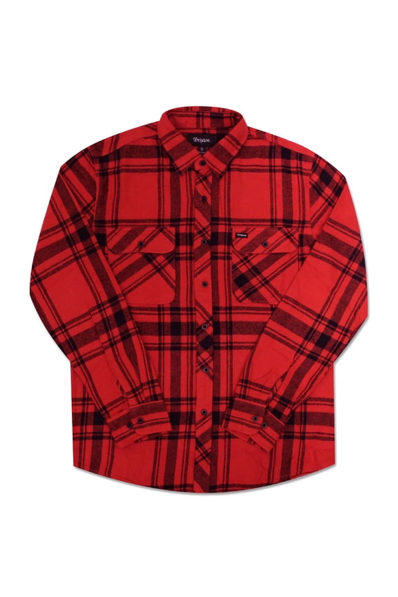 Bowery Long sleeve Flannel Shirt Red Black