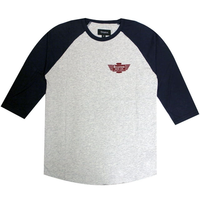 Brixton Cylinder 3/4 Sleeve T-Shirt Ash