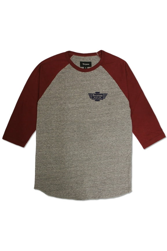 Cylinder 3/4 Sleeve T-Shirt Heather GrayRed