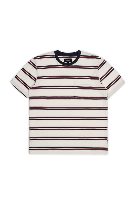 Hilt Washed Pocket T-Shirt White Navy Red