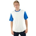 thumbnail image 1 of Brixton - Lewis White & Royal Henley T-Shirt - Medium, 1 of 1