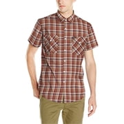 Brixton Memphis Short Sleeve Woven Shirt | Red/Cream, Large