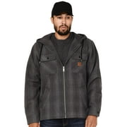 Brixton Men's Coastal Hooded Jacket Grey Large  US