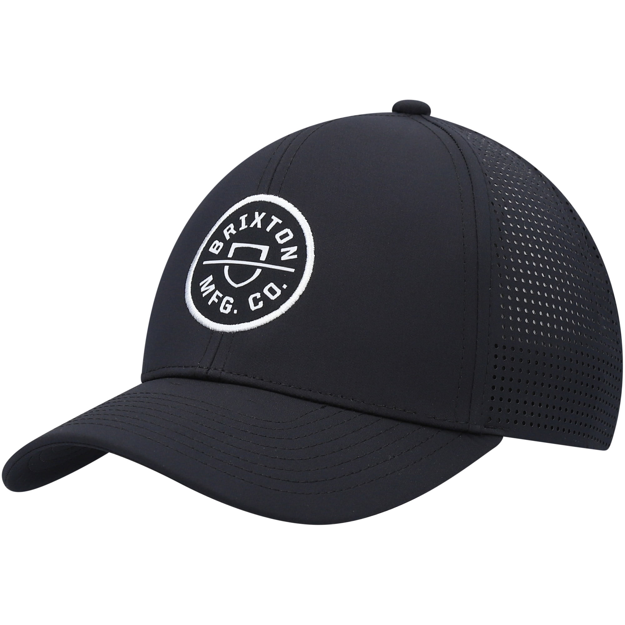 Brixton Men s Crest Circle Logo Patch Crossover Mp Ball Cap Black One Size Walmart