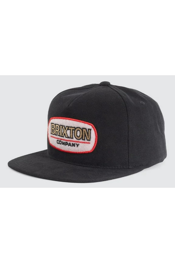 Men's Snapback Hat Canyon MP Embroidered Patch Flat Brim Black Cap