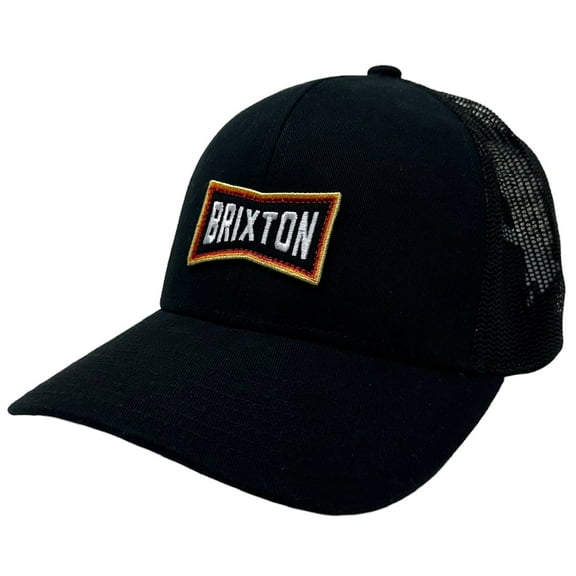 Brixton Men's Truss X MP Mesh Trucker Cap Hat (Black)