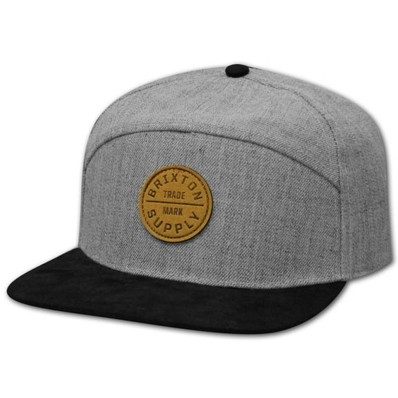 Brixton Oath 7 Panel Baseball Cap Heather Gray