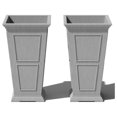 Brixton Series Tall Plastic Planter Large Outdoor Planter for Front