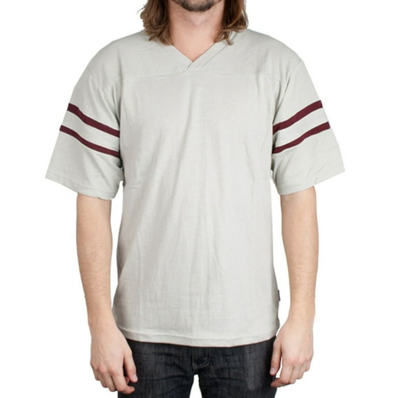 Brixton - Turner Cream Adult V-Neck Jersey T-Shirt - Small