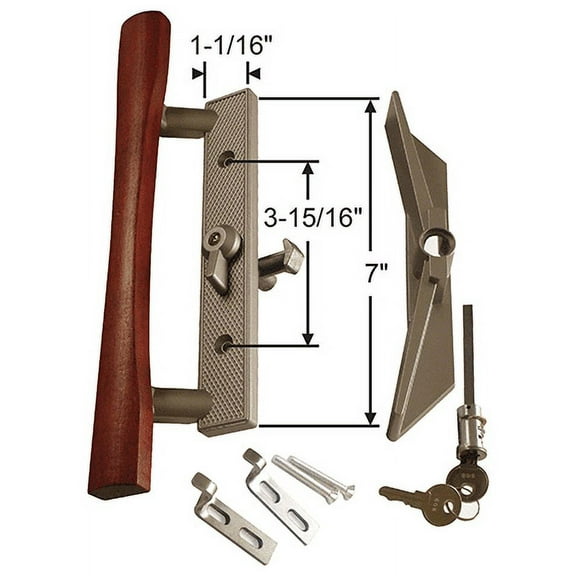 Brixwell 13-101 Patio Door Handle with Key