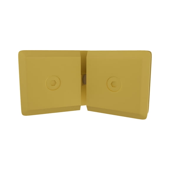Brixwell C-PMT135-SB Premier Beveled Glass-to-Glass Operable Transom Clip 135 Degree Satin-Brass