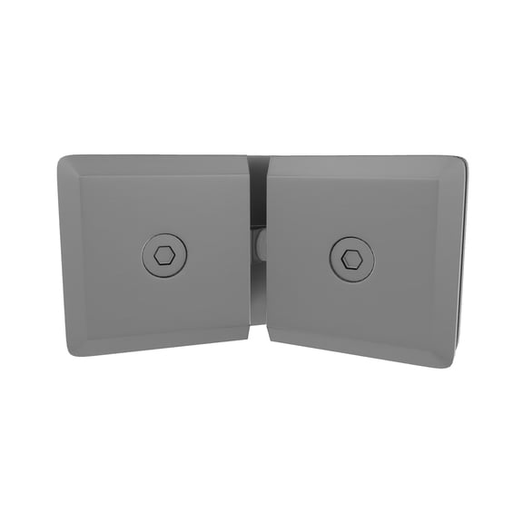 Brixwell C-PMT135-SC Premier Beveled Glass-to-Glass Operable Transom Clip 135 Degree Satin Chrome Satin-Chrome