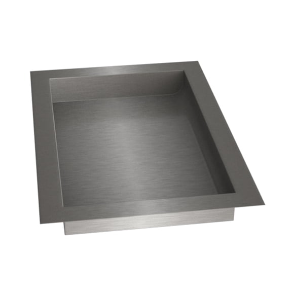 Brixwell DTBRL11611B 16" x 11" Non-Ricochet Drop-In Deal Tray Level 1 Brushed Stainless Steel
