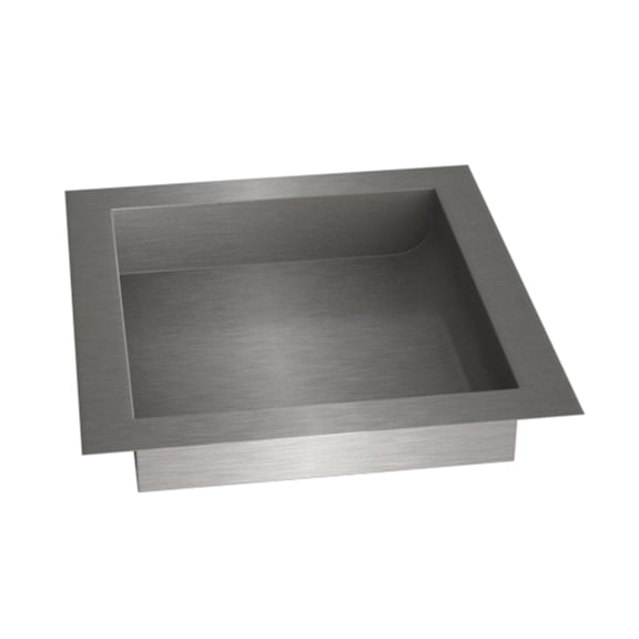 Brixwell DTBRL31212B 12" x 12" Non-Ricochet Drop-In Deal Tray Level 3 Brushed Stainless Steel