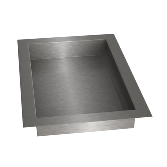 Brixwell DTBRL31612B 16" x 12" Non-Ricochet Drop-In Deal Tray Level 3 Brushed Stainless Steel