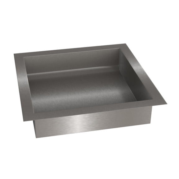 Brixwell DTD1414B Extra Deep Drop-In Deal Tray Without Lid Brushed Stainless Steel