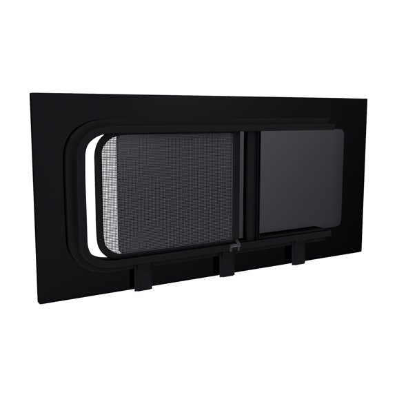 Brixwell DTRAM017-INT 1403mm x 666mm Ram ProMaster Van Glass Window,Passenger Side First Half Slider with Internal Screen Window Position Privacy Tinted