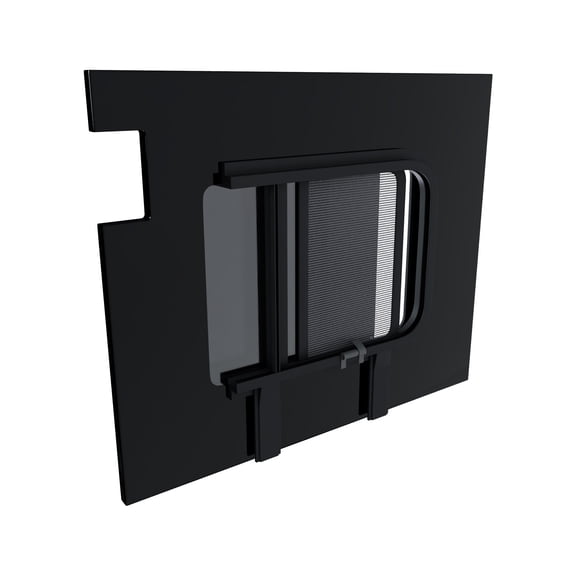 Brixwell DTRAM021-INT 826mm x 665mm Ram ProMaster Van Glass Window,Passenger Side Barn Door Sliding with Internal Screen Window Position Privacy Tinted